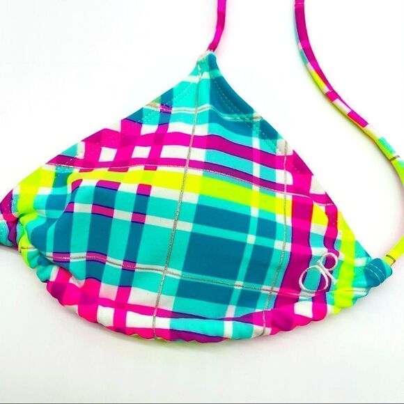 OP Bright Colored Triangle Bikini Top Sz S - Picture 5 of 8